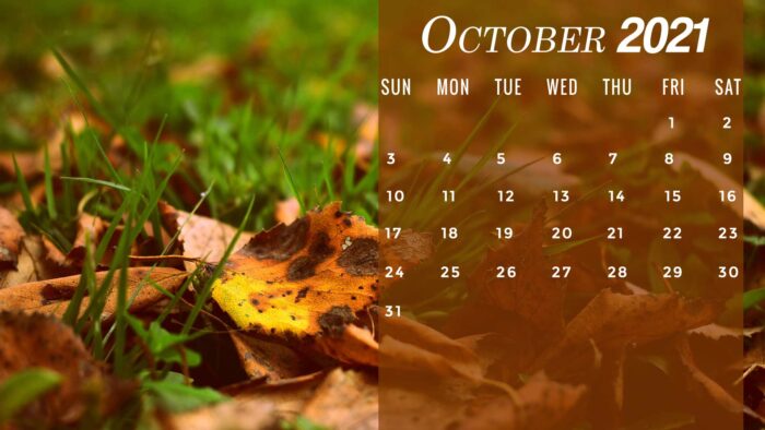 october 2021 calendar desktop wallpaper